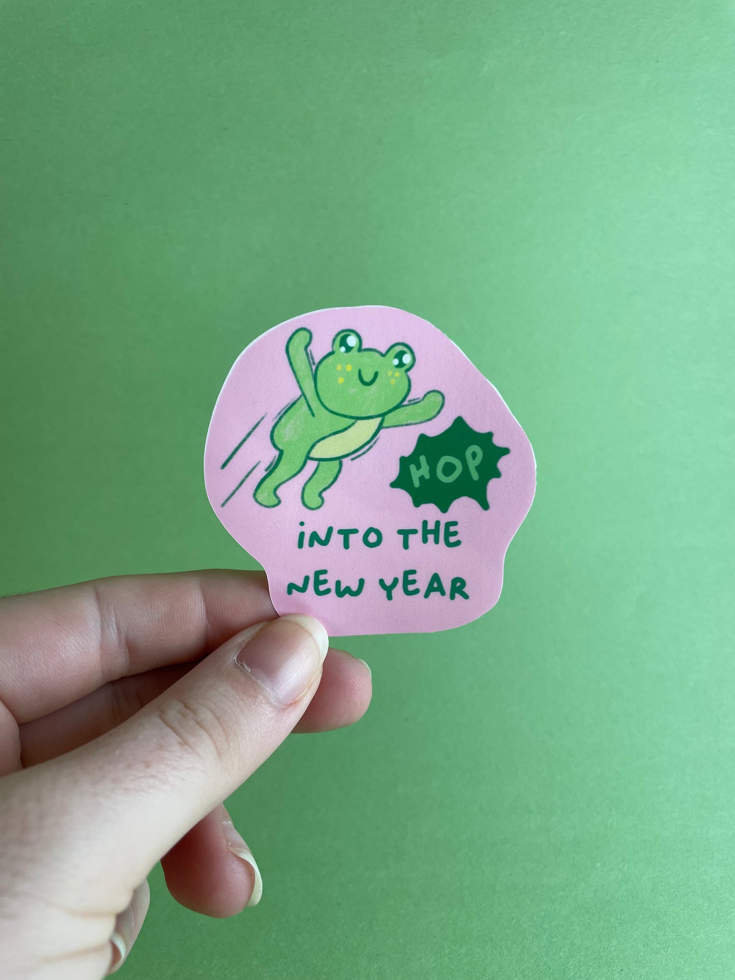 Hop Into The New Year Sticker